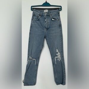 Agolde Riley High Rise Distressed Jeans